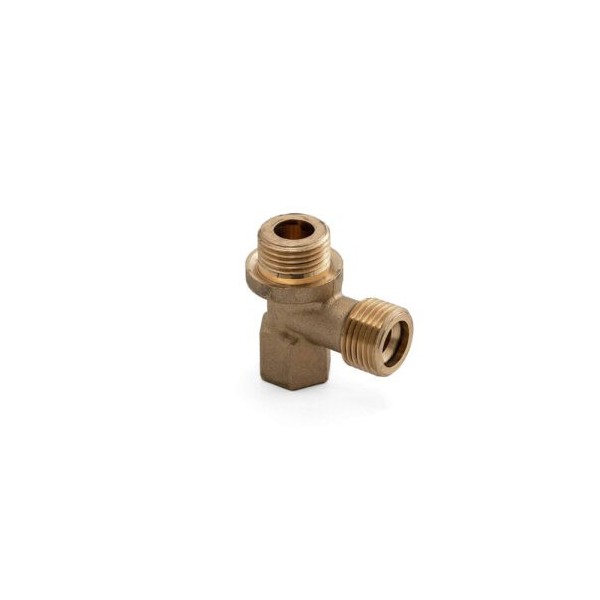 مشخصات فیتینگ پایین بویلر – اتصال رزوه‌ای ½″M × ½″M با خروجی ¼″F – جنس برنج
