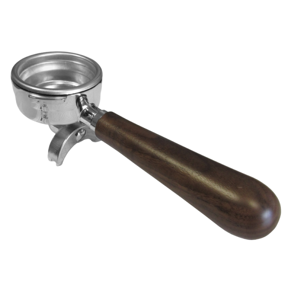 پرتافیلتر براق دو نازل (۲ فنجان) مدل Brasilia BE - کامل همراه با فیلتر ۱۴.۱۶ گرم و دسته چوبی (Woody)